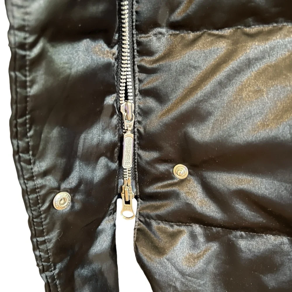 Lands' End Women's Size S Black Goose Down Jacket Coat Puffer Long Winter. - Picture 5 of 9